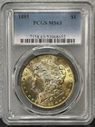 1885 Morgan SILVER Dollar PCGS MS63 - Golden Toned Beauty!