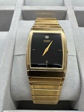 Citizen Watch Women 26mm Gold Tone Black Dial 6020-S15842 New Batter WBP012993