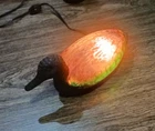 Duck Amber Glass w/brass- (Vintage) Tiffany Style -Desk/Table Lamp Vintage
