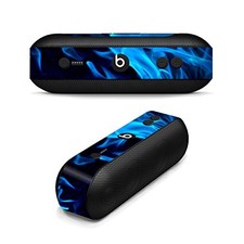 MightySkins Skin Compatible with Beats by Dr. Dre Pill Plus - Blue Flames Prot