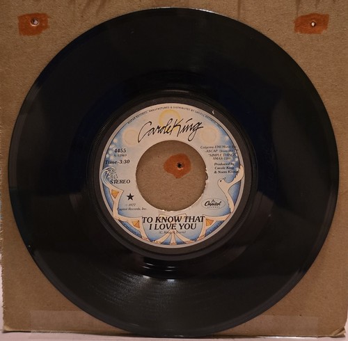 Carole King - Hard Rock Cafe/To Know I Love You - Capitol 45 RPM S-93969