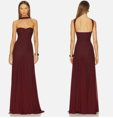 DEME by Gabriella Berta Halter Dress Burgundy Sweetheart neckline XS $425 msrp | eBay DEME by Gabriella Berta Halter Dress Burgundy Sweetheart neckline XS $425 msrp | eBay