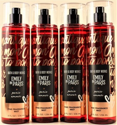 QTY 4 - Bath & Body Works EMILY IN PARIS - PARIS AMOUR Fine Body Mist Spray 8 Oz