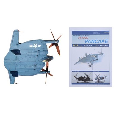 1:32 US XF5U-1 Flying Pancake Fighter Plane 3D Paper Model Puzzle Kit Collection
