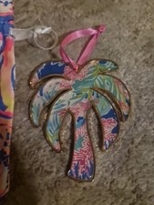 Lilly Pulitzer FAN CLUB PHOTODOME ORNAMENT Christmas Holiday Palm Tree GWP