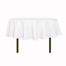 Round Tablecloth - 60 Inch - Water Resistant Spill Proof Washable Polyester Tabl
