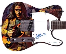 Mahogany Rush Frank Morino Signed Graphics Guitar ACOA