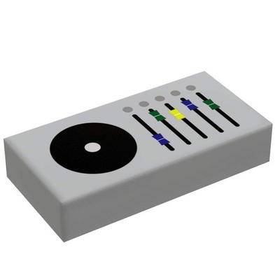 Control Panel #4 (Media Dial) for Star Wars/Space (1x2 Tile) - B3 Customs using