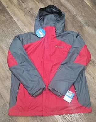NWT $220 Columbia Mens XL Eager Air Interchange 3-in-1 Waterproof Jacket Red New