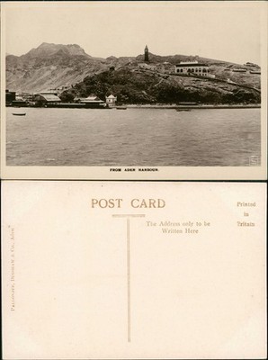Postcard Aden عدن From Aden Harbour/Blick auf den Hafen 1926