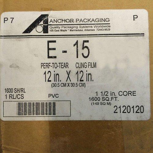 12"X12"X1600 SHEETS/ROLL Plastic Shrink Wrap, ANCHOR PACKAGING, PERF-TO-TEA, ASK - Picture 8 of 8