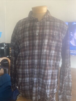 Apt 9 Men s Flannel Shirt Front Pocket Multi Plaid Xxl