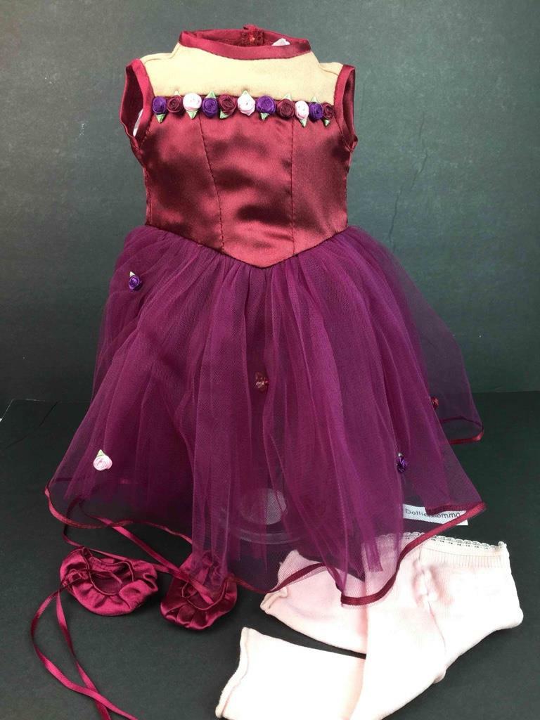 Traje de BALLET AMERICAN GIRL Prima Coppelia ~ Medias rosas sin pies ~ Zapatillas ~ Retirado
