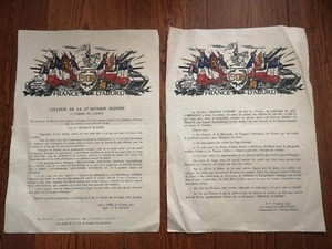 Diplome Citation 5eme Division Blindee Ww2 1945 1er Chasseur D Afrique Alsace Ebay