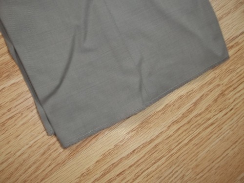 NEW MENS JOSEPH ABBOUD SLIM FIT WOOL DRESS PANTS, SZ 34 WAIST OPEN HEM, BEIGE - Picture 3 of 18