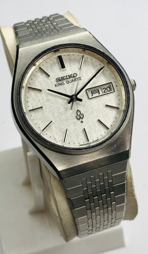 Vintage Seiko King Quartz Rare Snowflake Dial 4823-8130 Men's Watch - Picture 3 of 9
