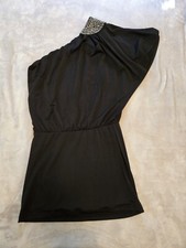Speeckless Black One Sleeve Beaded Short. Formal Size Small