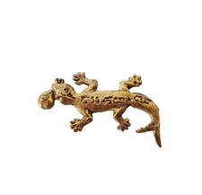 Gecko Lagarto 2 Colas Estatua Mordedura Sostener Oro Bolsa de Dinero Rich Win Gamble Amuleto Tailandés