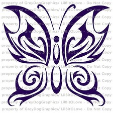 Tattoo Tribal Butterfly Vinyl Decal Auto Sticker Curly Car Vehicle Auto