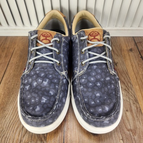 Twisted X Hooey Loper Women 9.5 Blue Leopard Print Casual Sneakers Shoes WHYC025 - Picture 8 of 9