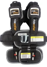 RideSafer XL Black Lightweight, Compact Portable Car Seat Travel Child Safety 5G