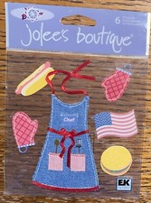 RARE Jolees Spring Seasonal Barbecue BBQ Cooking Chef Apron  Scrapbook Stickers