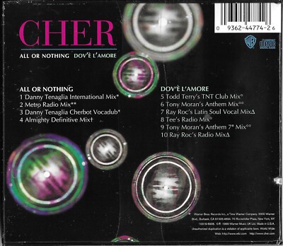 シェール　All Or Nothing 　US盤 貴重 CDシングル シェール All Or Nothing US盤 貴重 CDシングル シェール All Or