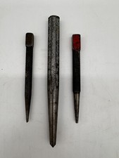 Lot of 3 Vintage Various Assortment of Nail Set Punch Tools