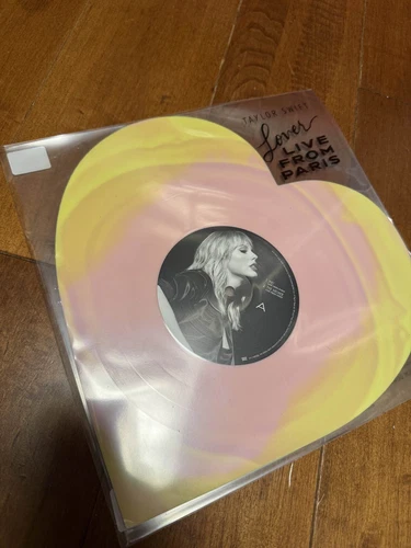 Taylor Swift Lover (Live From Paris) Heart Shaped Vinyl - IN HAND