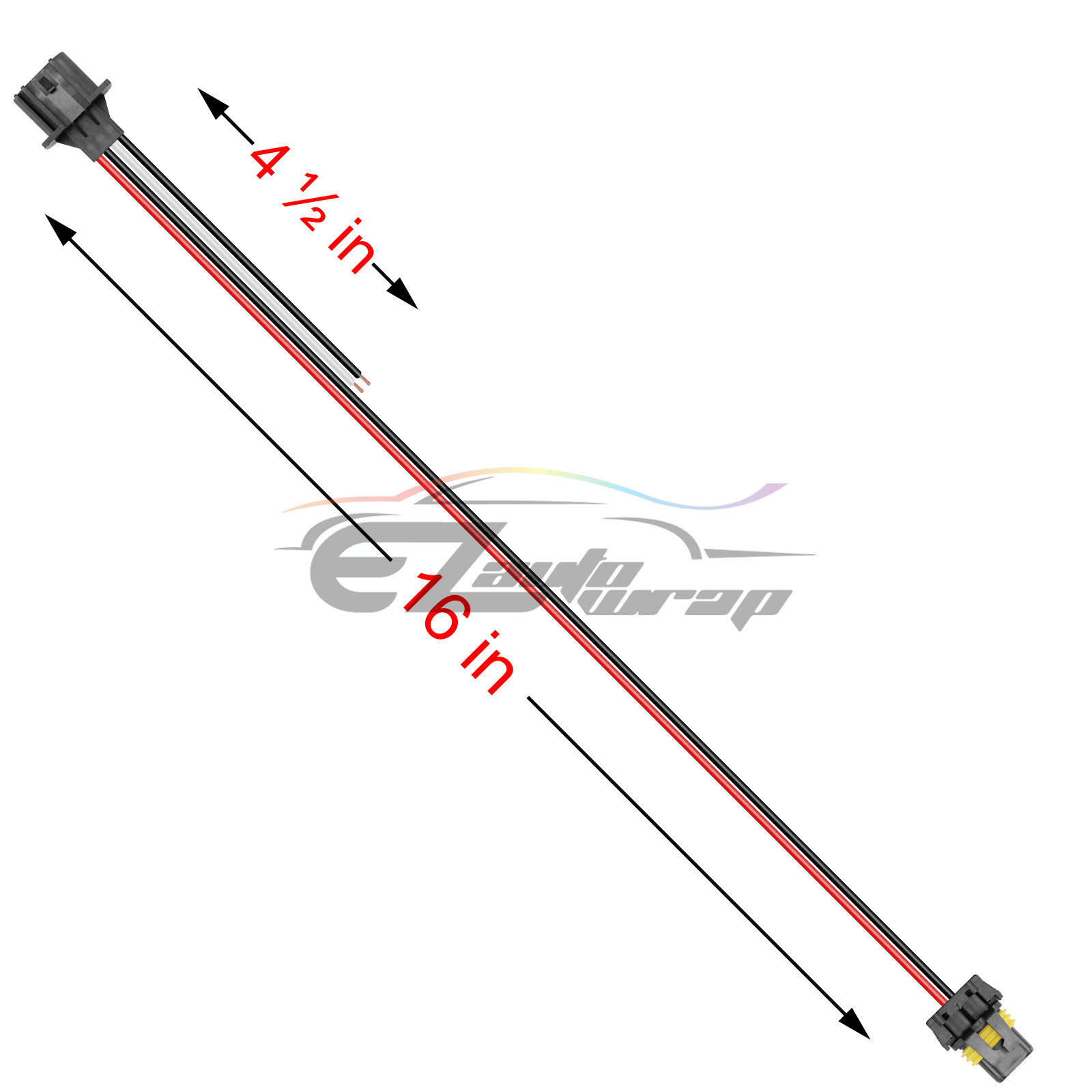 2pcs HID Xenon Ballast Extension Cable Cord Harness Connector Wires 16