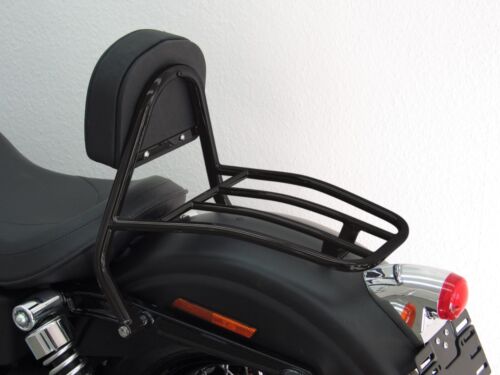 Fehling 7880 Driver Sissy Bar with Luggage Entries Black Harley Street Bob 2006-17 - Picture 1 of 1