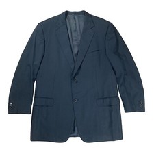 Ermenegildo Zegna Button Closure Suit Jacket Black Made in Switzerland Tailored