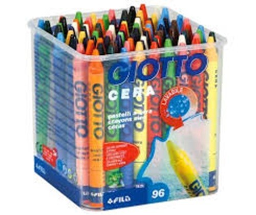 96 Giotto Cera Vibrant Colourful Wax Crayons Schools Homework Art And Crafts