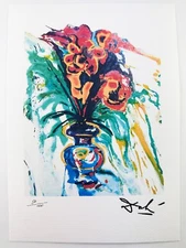 Salvador Dali Original Vintage Art Print Lithograph Signed Limited with COA