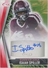 2022 SAGE Low Series Isaiah Spiller Rookie Auto Red Parallel Chargers RC
