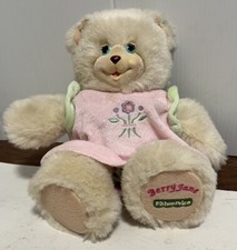 Vintage 1998 Fisher Price Briarberry Collection Berryjane Bear Plush Stuffed Toy