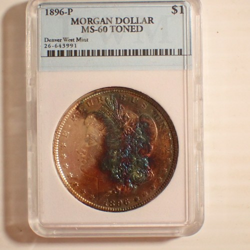 1896 Morgan Dollar USA - High Grade "MS60 Toned" - Picture 3 of 11