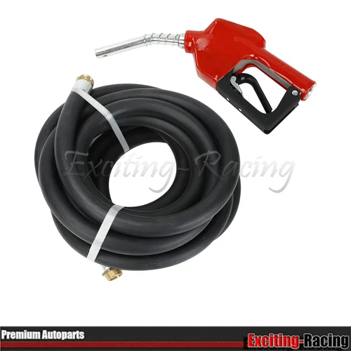 3/4'' x 20" Fuel Transfer Hose Oil Pump Tank Tube with 3/4" Auto Fuel Nozzle