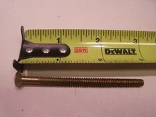 #10-24 x 3" Brass Slotted Oval Head Machine Screw PT VINTAGE Made in USA Qty 10