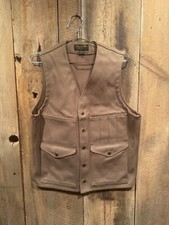 FILSON RUGGED TWILL CRUISER VEST SEPIA SMALL Made in USA