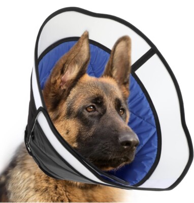 Dog Cone Collar Pets Anti Bite Lick for After Surgery Med Dogs soft See  Thru￼