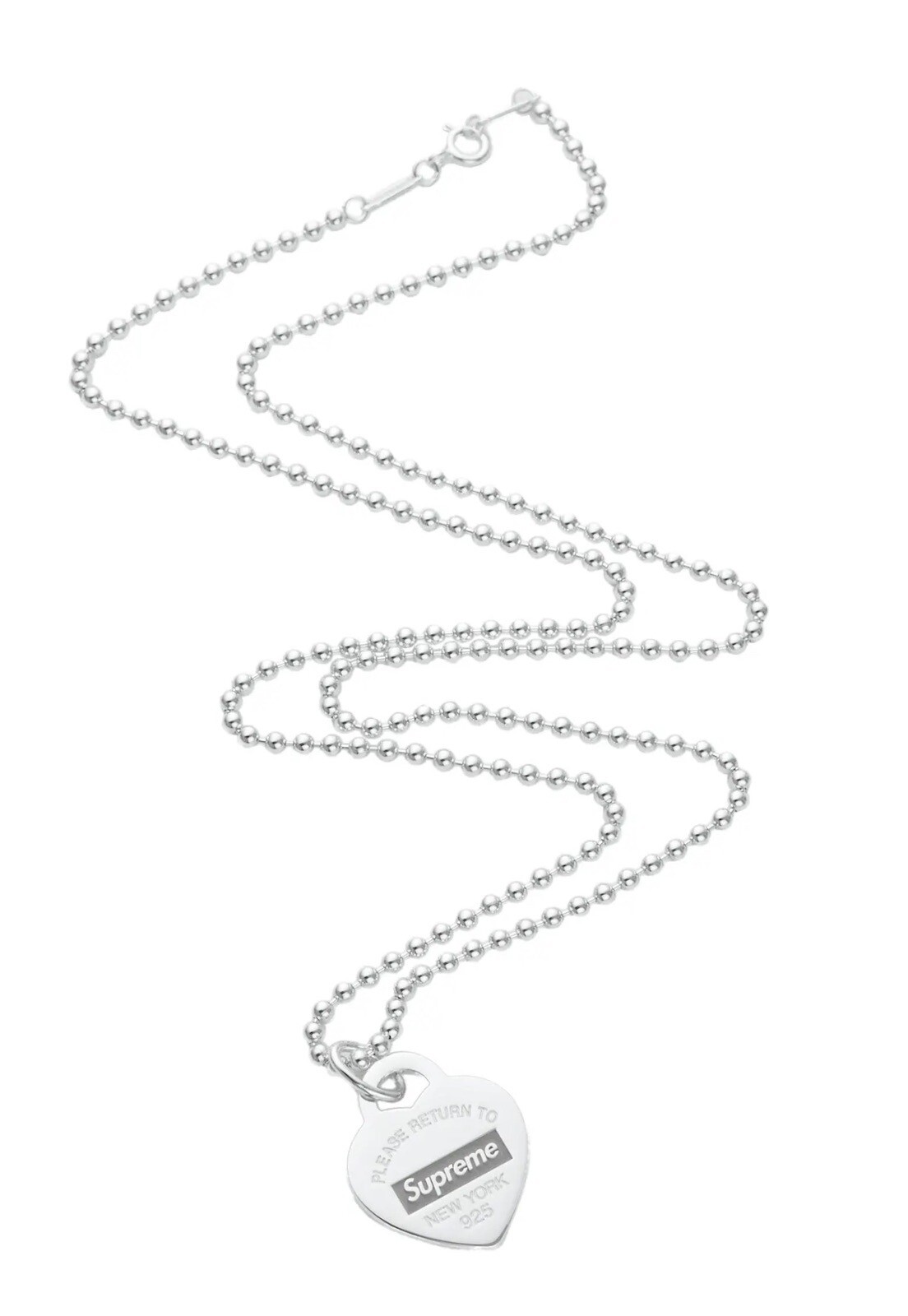 Supreme®️/Tiffany & Co.Heart Tag Pendant