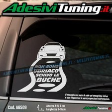 Adesivo Fiat Coupe Non sono ubriaco schivo le buche - Sticker Decal