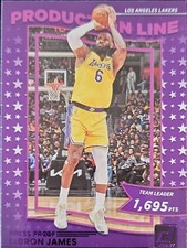2022-23 Donruss Production Line PURPLE Press Proof #1 LeBron James Lakers