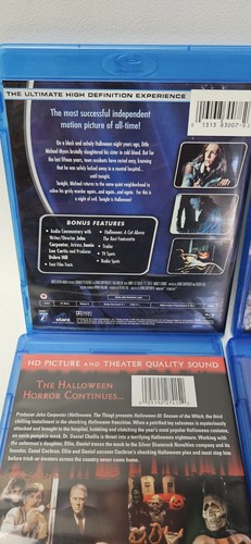 Halloween 1, 2, 3, H20, John Carpenter - Rob Zombie Halloween 1 &2 Blu Ray Lot 5 - Picture 8 of 13