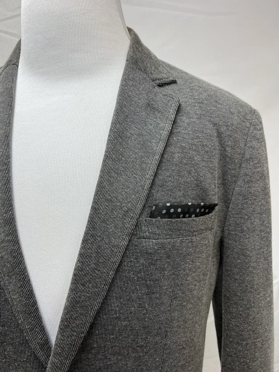 Men s Selected Homme Gray Knit 2 Button EU 56 US 46 Blazer