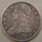 1837 Reeded Edge Capped Bust Half 50c XF