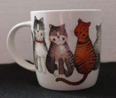Becher Tasse Katzen  Motiv 400 ml  Porzellan - Alex Clark
