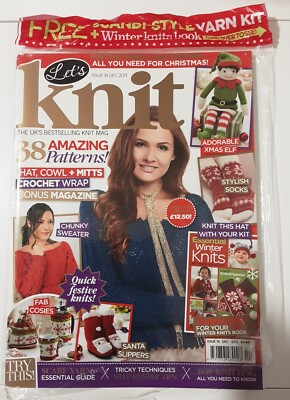 LETS KNIT MAGAZIN AUSGABE 74 DEZEMBER 2013 STRICKANLEITUNGEN ELFE + GRATIS BUCH