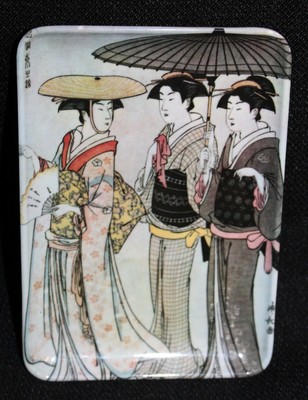 Vintage Decorative Crafts Inc Tray Geishas Design Melamine 6 X 4